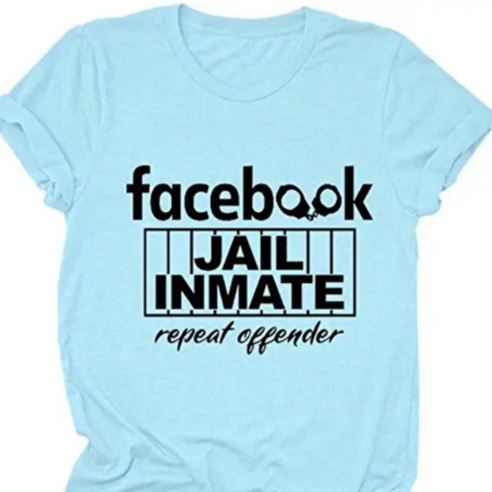 Facebook JAIL INMATE Repeat Offender Women's Graphic Short Sleeve T-Shirt